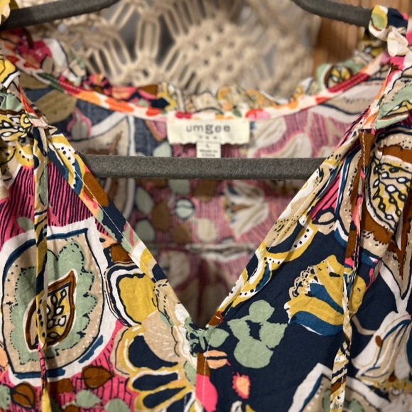 Umgee Tiered Floral Paisley Midi Dress - Picture 2 of 9